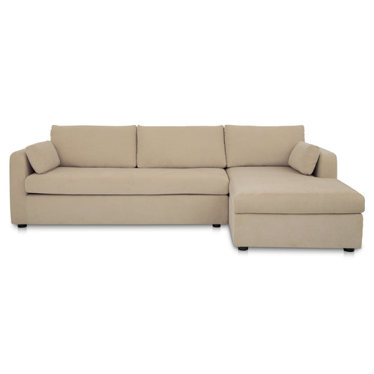 Burrow Sleeper Sectional With Storage Chaise Sand Right by Moe's Home