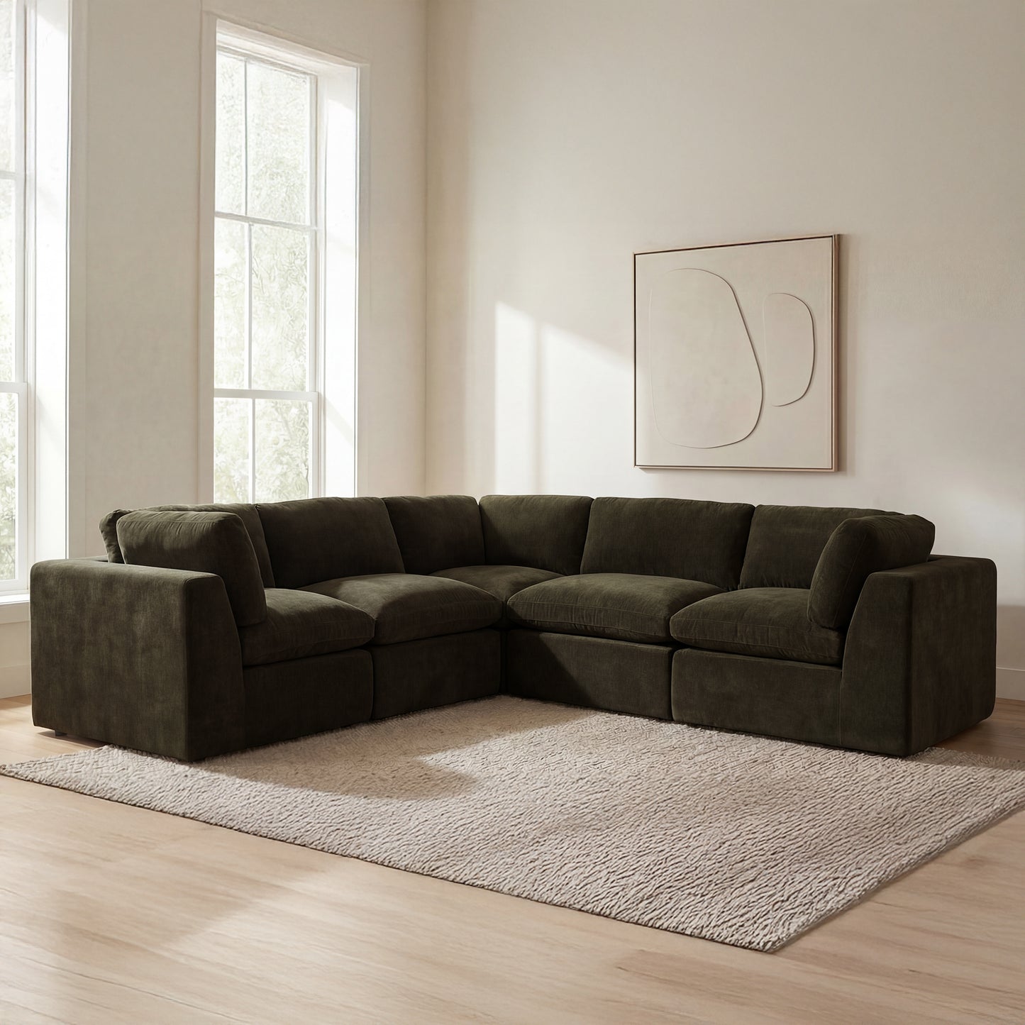 Cates Classic L Modular Sectional Dark by Moe's Home