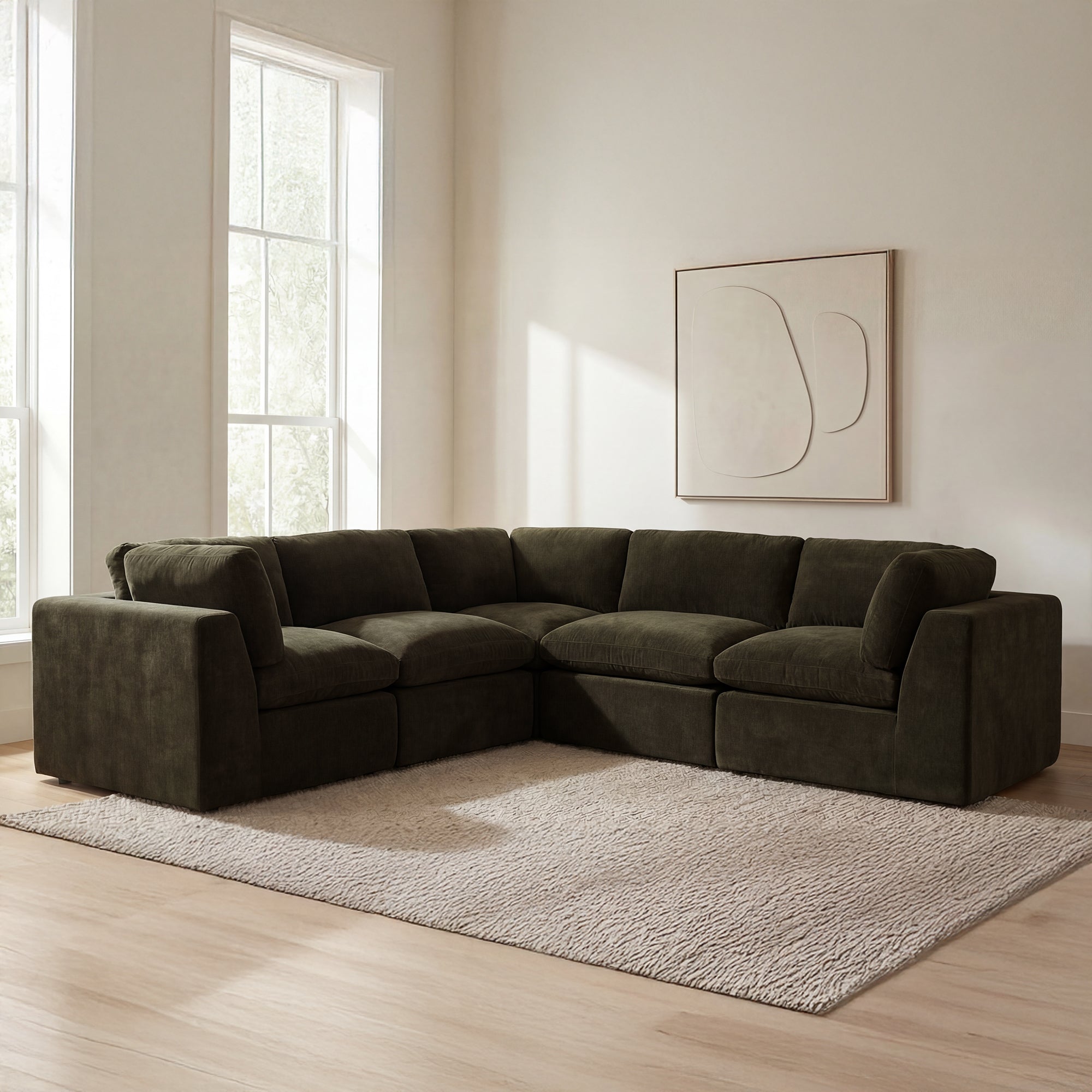 Cates Classic L Modular Sectional Dark by Moe's Home