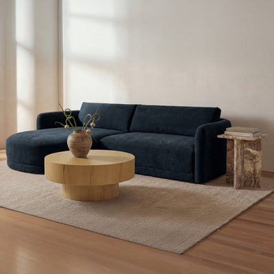 Emmy Sectional Dark Blue Left by Moe's Home