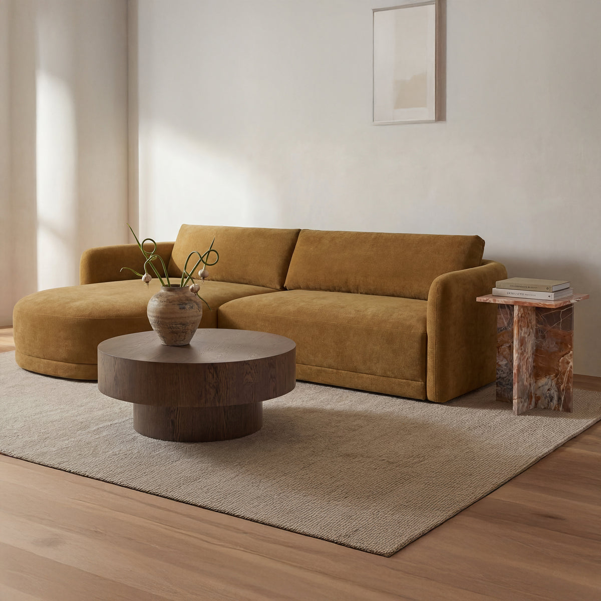 Emmy Sectional Ginger Left by Moe's Home