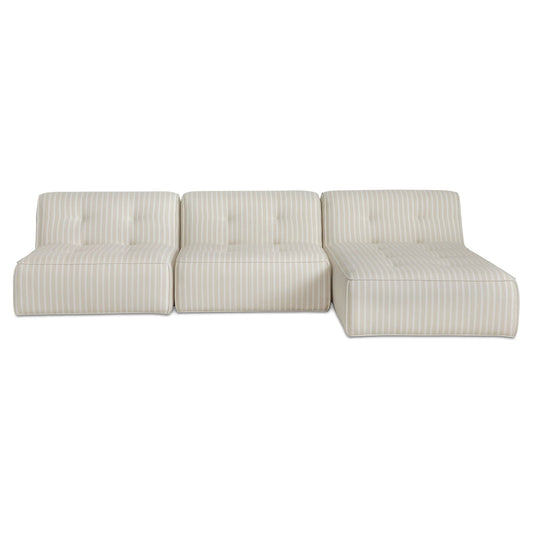 Sunseeker 3 Piece Outdoor Lounge Brown Stripe by Moe's Home