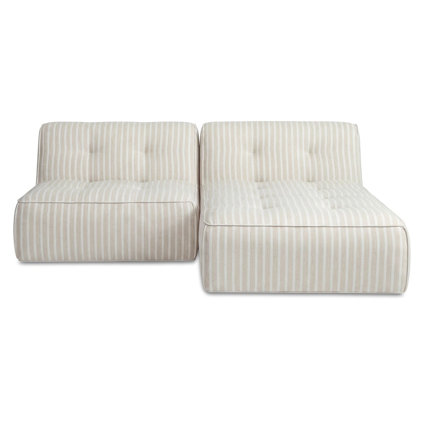 Sunseeker 2 Piece Outdoor Nook Brown Stripe by Moe's Home