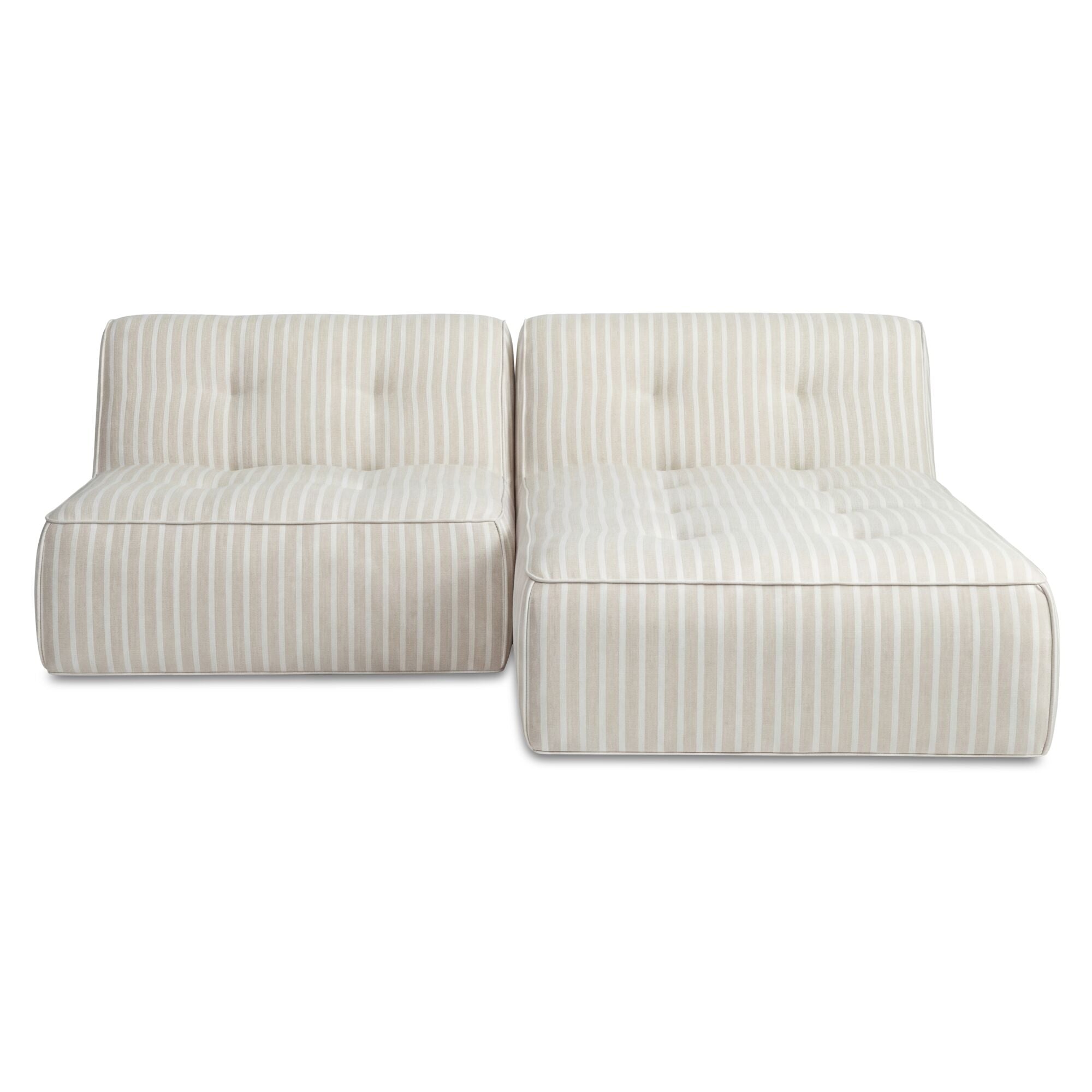 Sunseeker 2 Piece Outdoor Nook Brown Stripe by Moe's Home