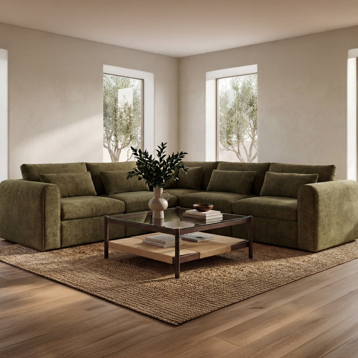 Swift Classic L Modular Sectional Dark by Moe's Home