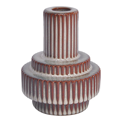 Maud Stoneware Candle Holder Large | Brown