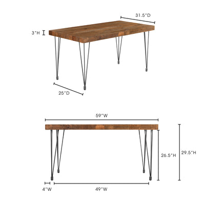 Boneta Dining Table Small by Moe's Home