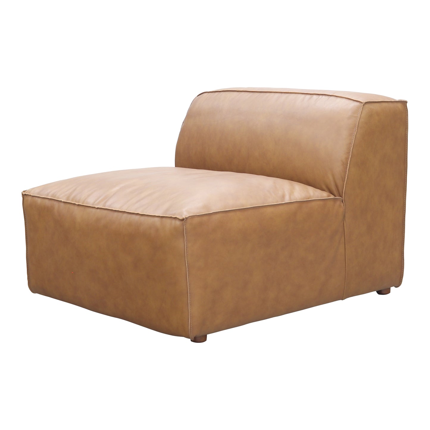 Form Slipper Chair Sonoran Tan Leather by Moe's Home