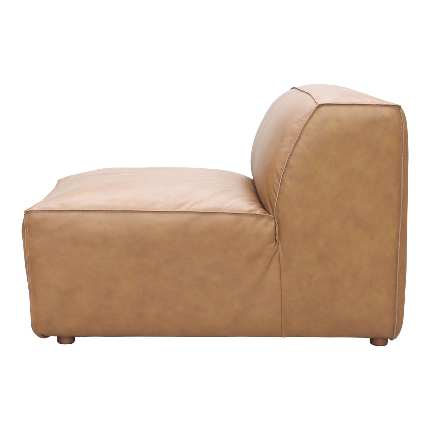 Form Slipper Chair Sonoran Tan Leather by Moe's Home