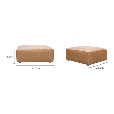 Form Ottoman Sonoran Tan Leather by Moe's Home