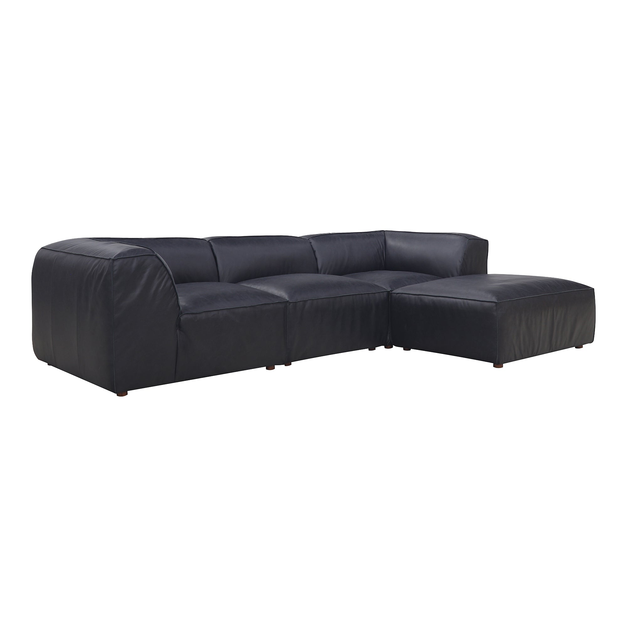 Form Lounge Modular Sectional Vantage Black Leather