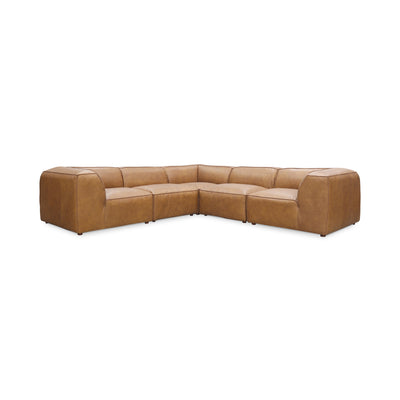 Form Classic L-Shaped Modular Sectional Sonoran Tan Leather by Moe's Home