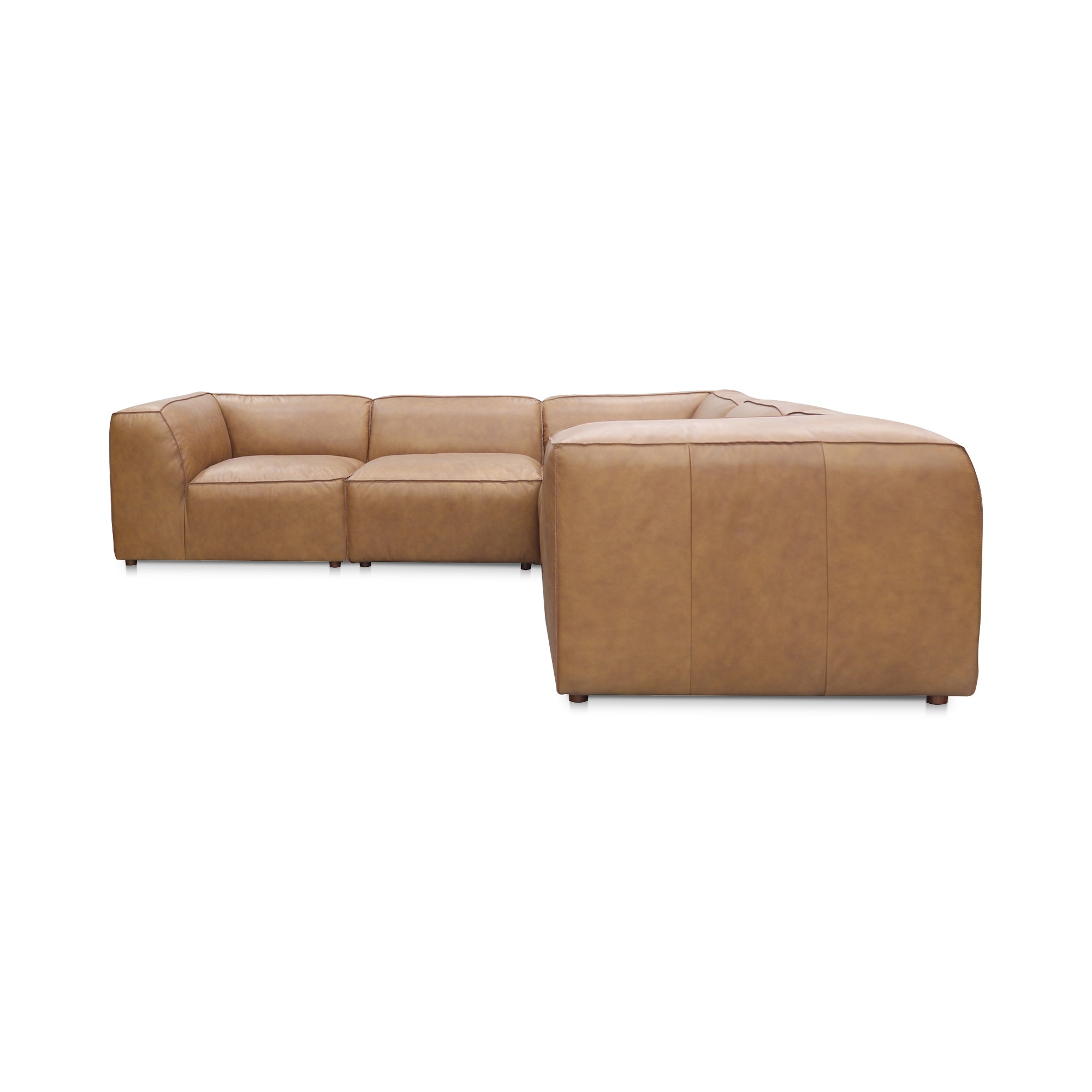 Form Classic L-Shaped Modular Sectional Sonoran Tan Leather | Brown