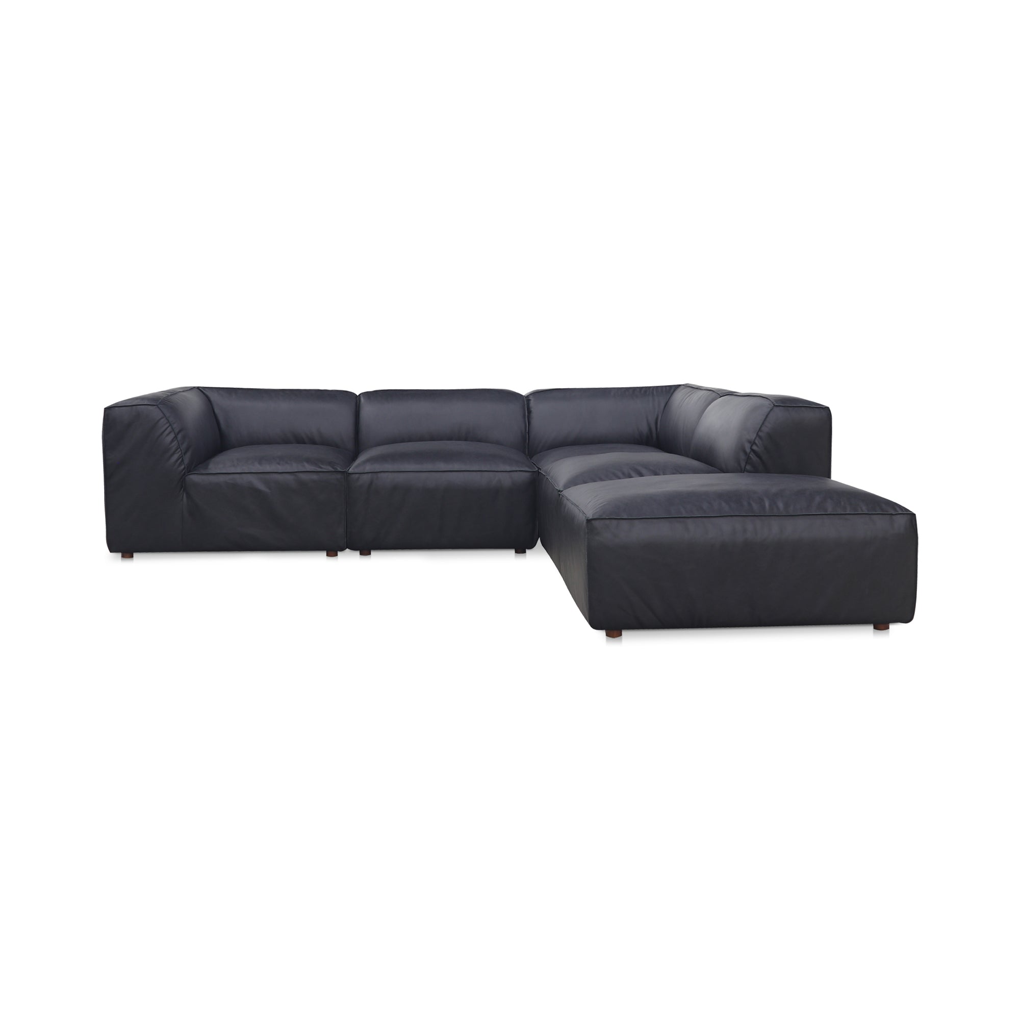 Form Dream Modular Sectional Vantage Black Leather | Black