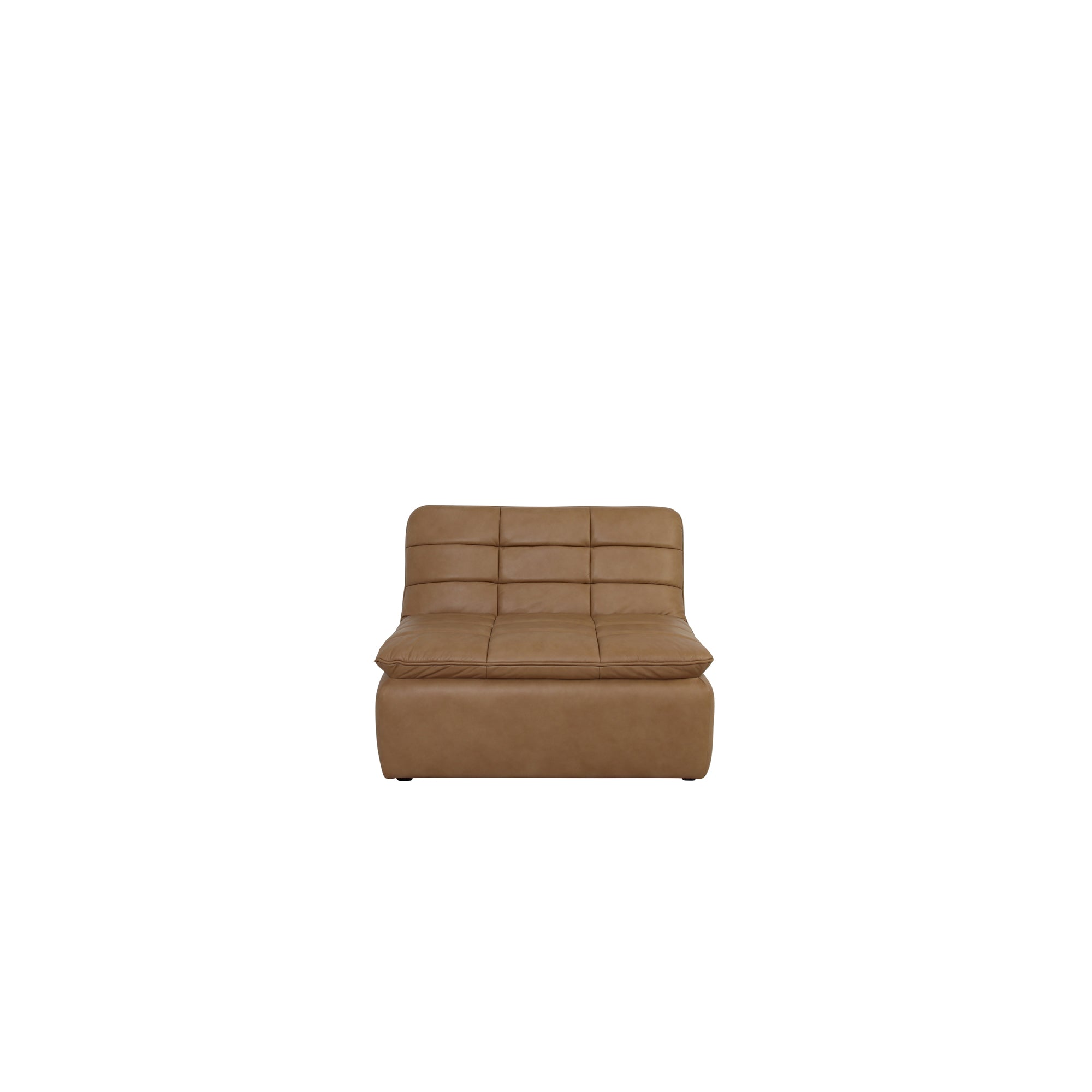 Lino Slipper Chair Tan Leather by Moe's Home