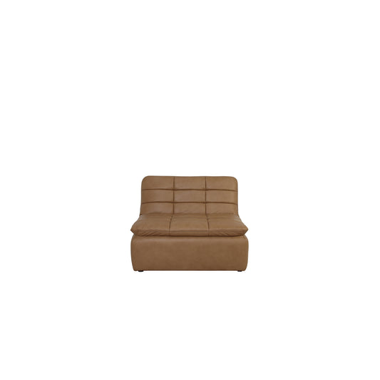 Lino Slipper Chair Tan Leather by Moe's Home