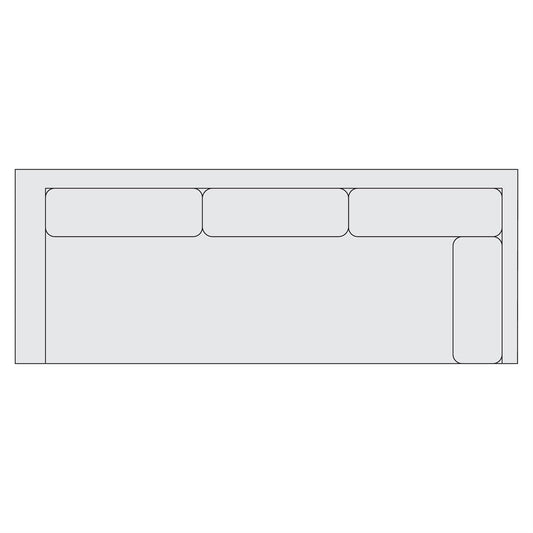 Signature Seating Fabric Right Arm Return Sofa (Y83) by Bernhardt