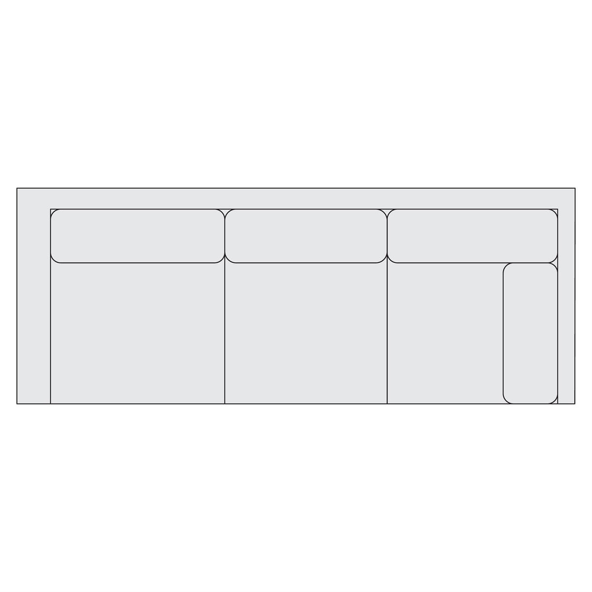 Signature Seating Fabric Right Arm Return Sofa (Y93) by Bernhardt