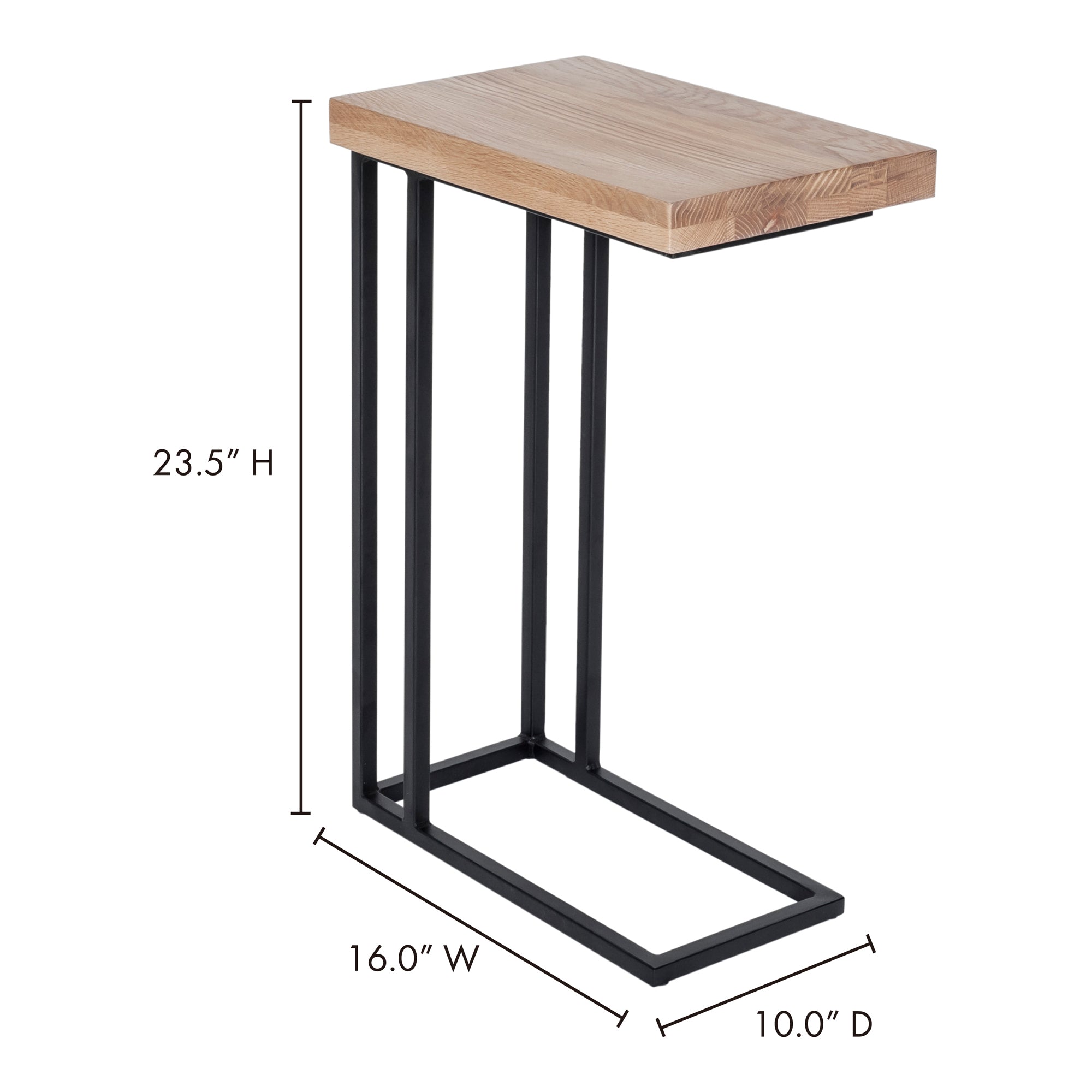 Mila C Shaped Side Table Natural