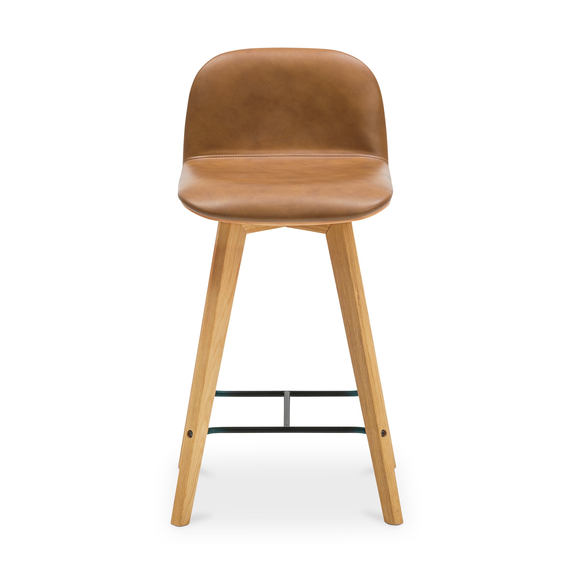 Napoli Leather Counter Stool | Brown