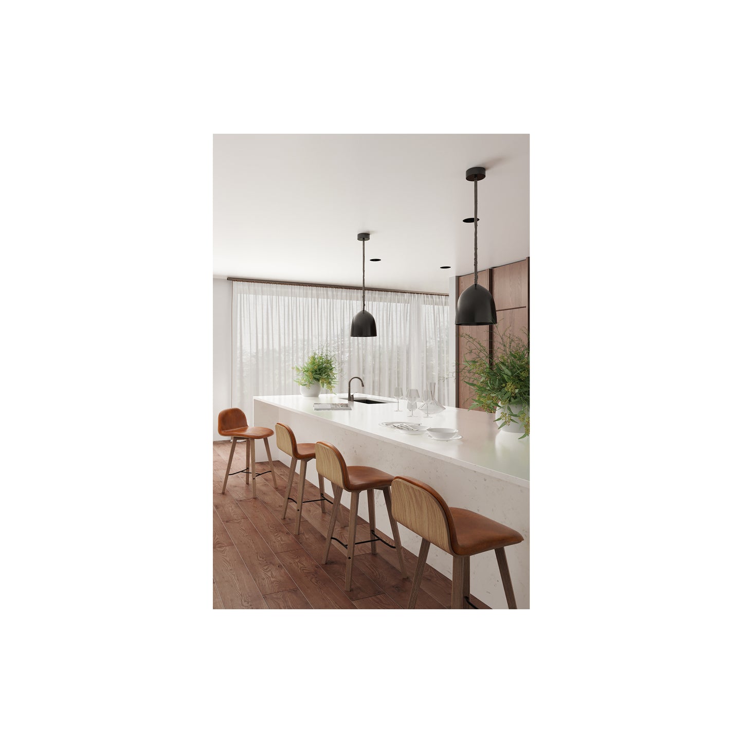 Napoli Leather Counter Stool by Moe's Home