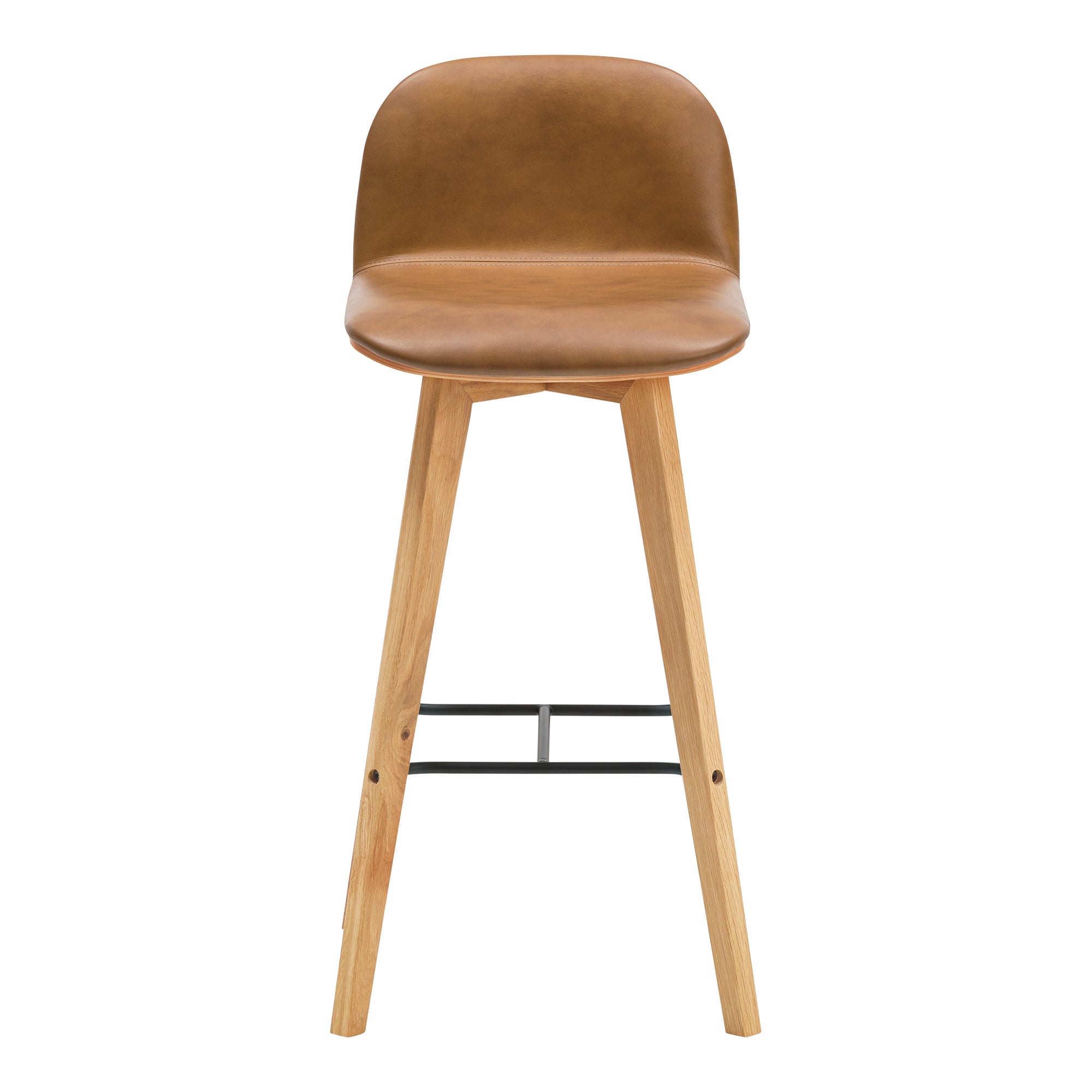 Napoli Leather Bar Stool | Brown