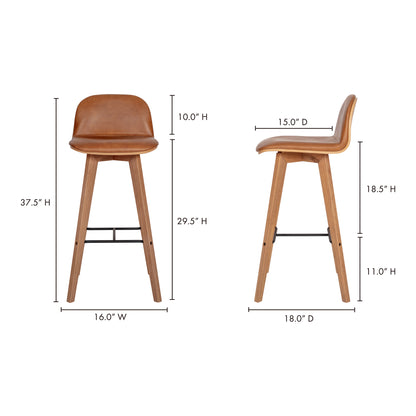 Napoli Leather Bar Stool