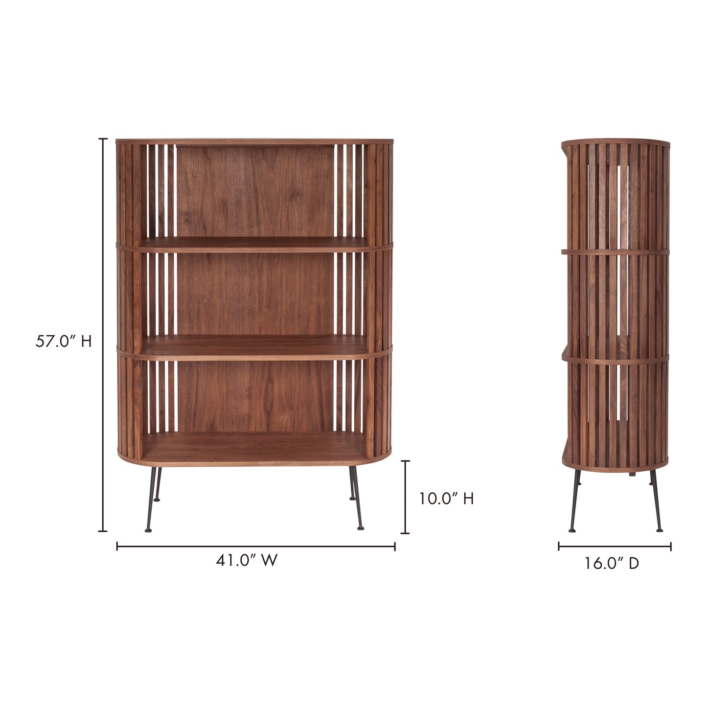 Henrich Bookshelf Light Brown by Moe's Home