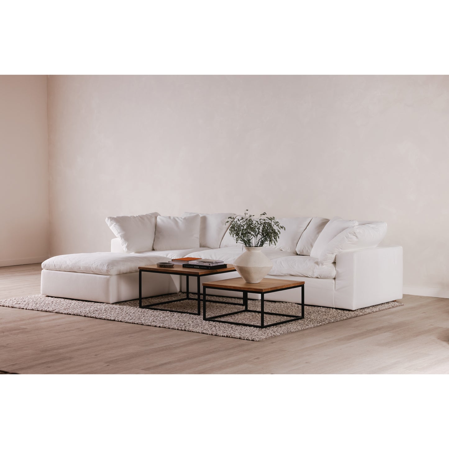 Clay Slipper Chair Cream White by Moe's Home