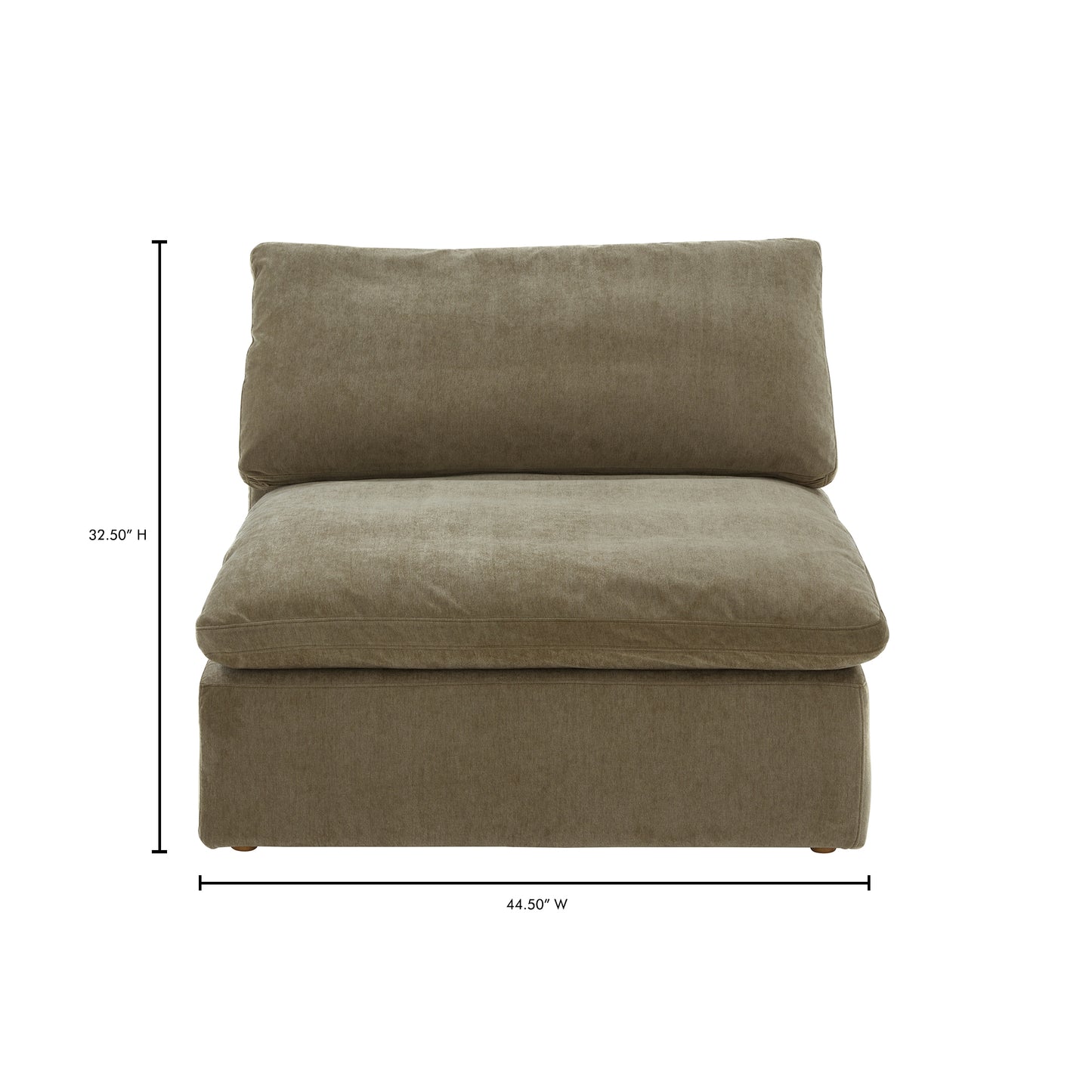 Clay Slipper Chair Desert Sage by Moe's Home