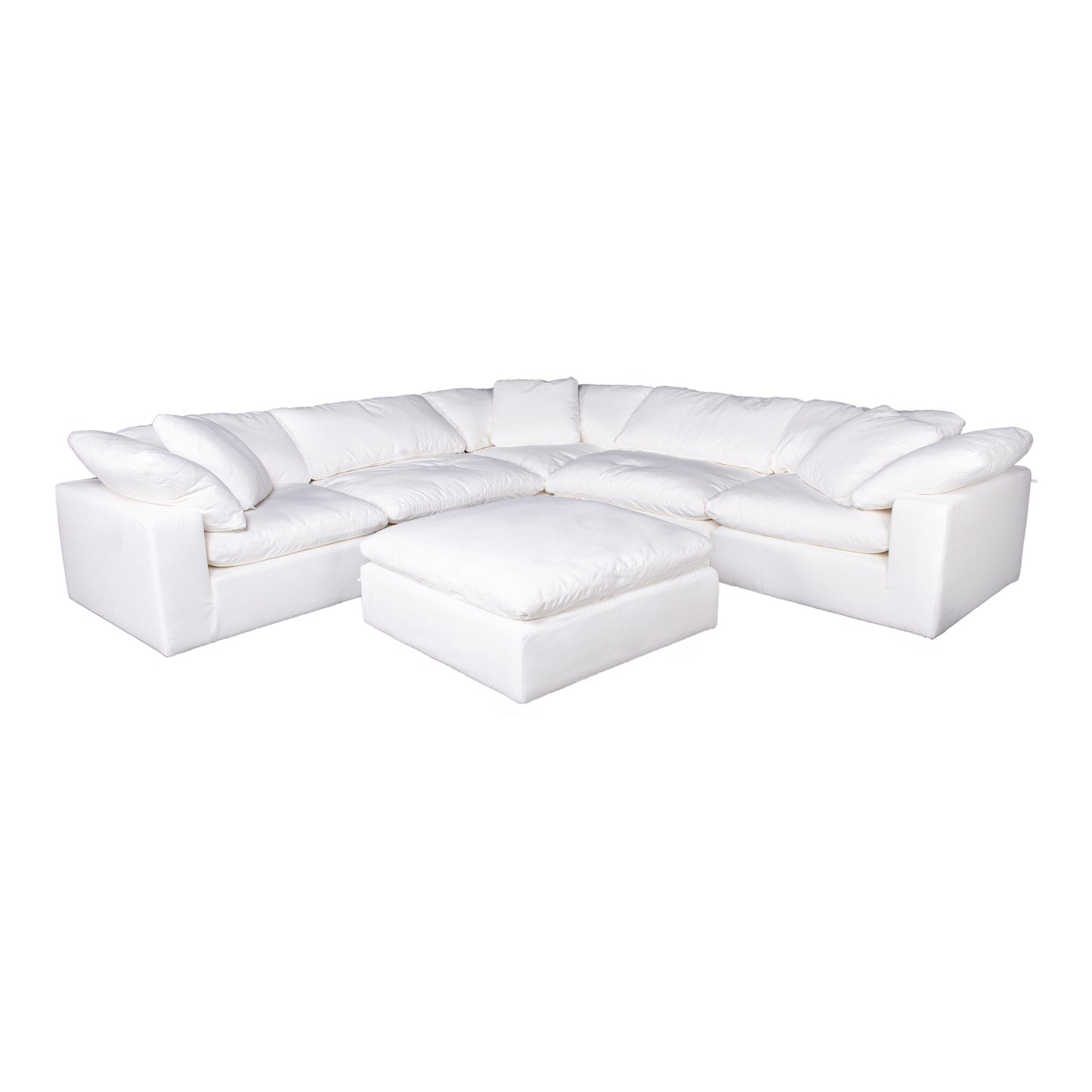 Clay Ottoman Cream White by Moe's Home