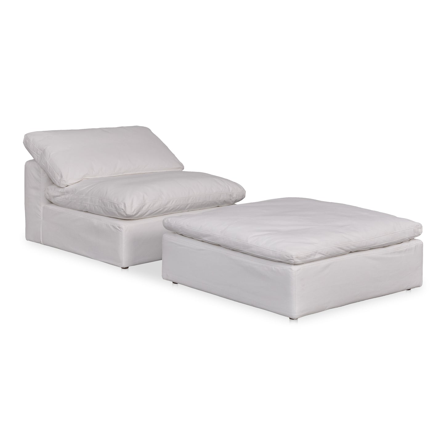 Clay Ottoman Cream White by Moe's Home