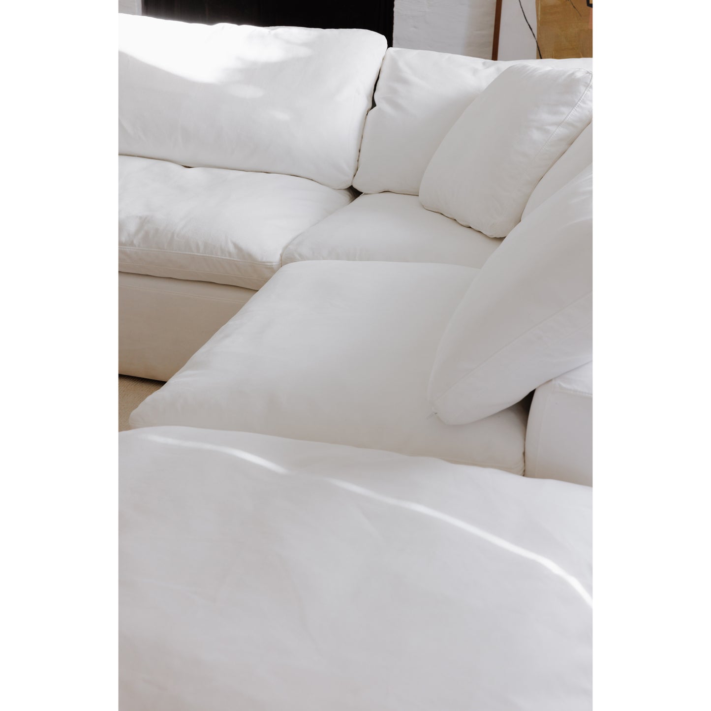 Clay Ottoman Cream White by Moe's Home