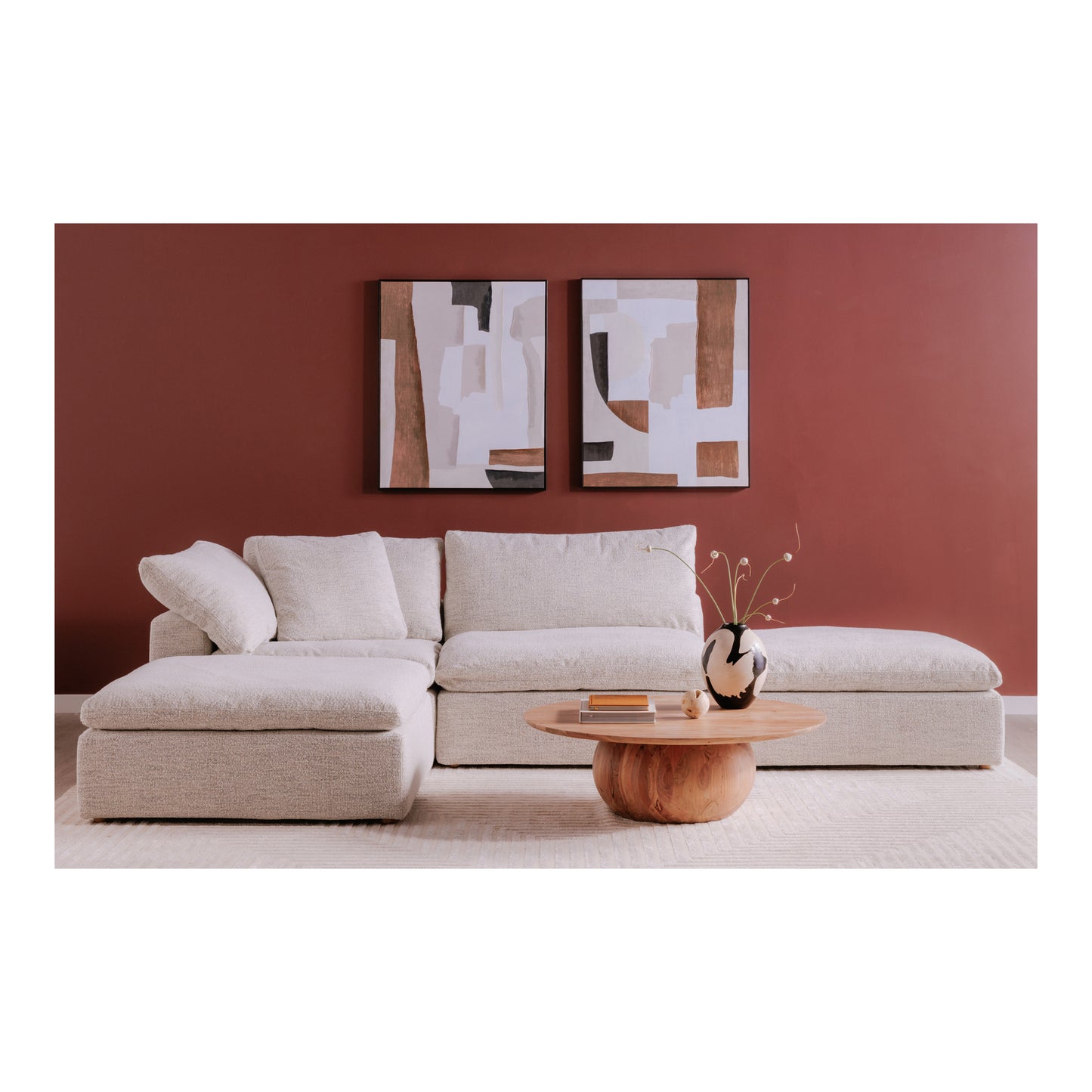 Clay Ottoman Coastside Sand by Moe's Home