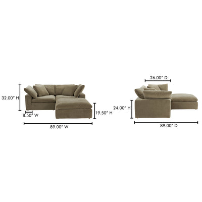 Clay Nook Modular Sectional Desert Sage by Moe's Home