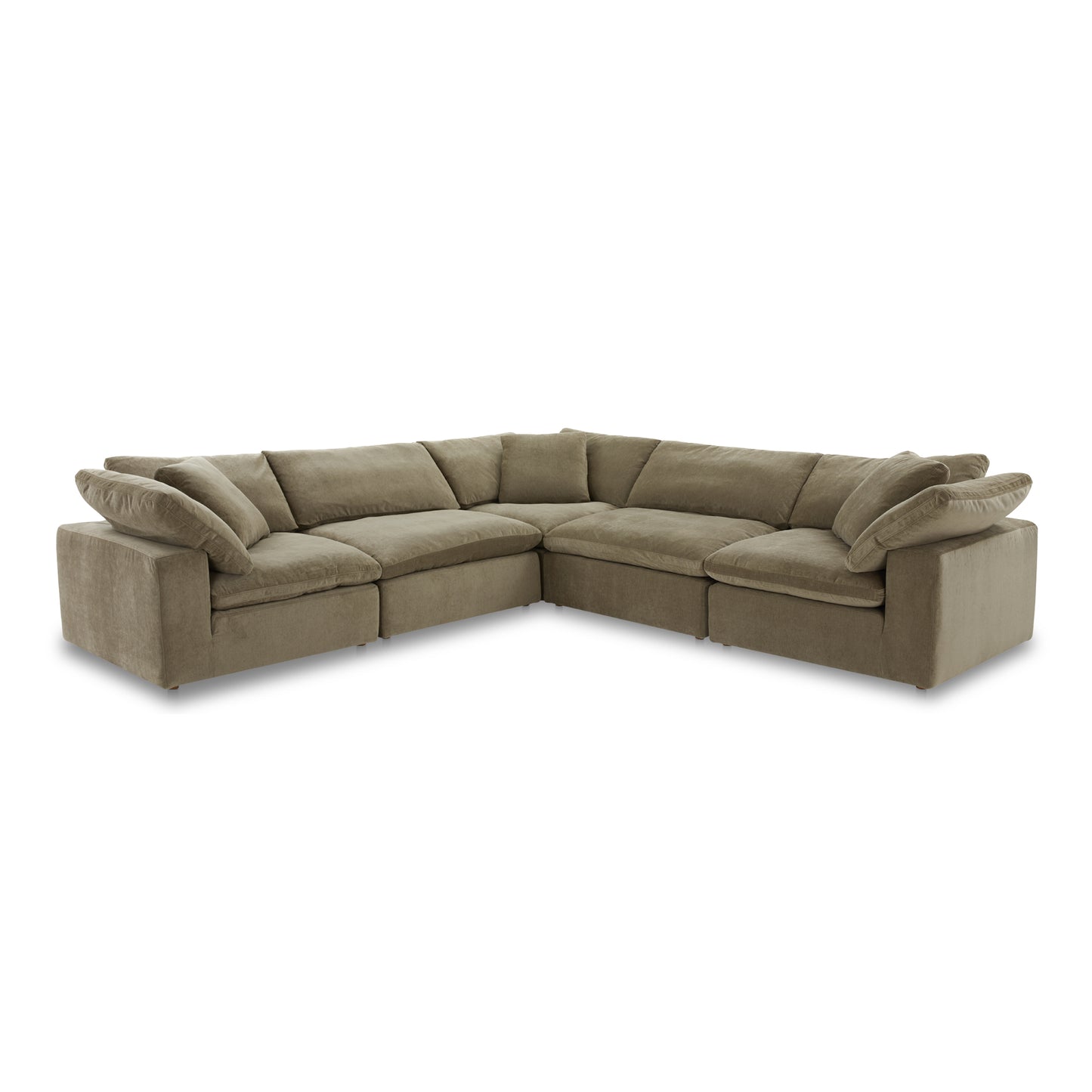 Clay Classic L-Shaped Modular Sectional Desert Sage by Moe's Home