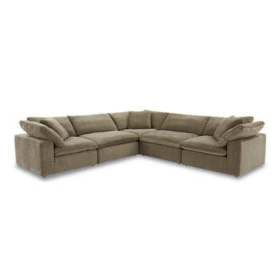 Clay Classic L-Shaped Modular Sectional Desert Sage by Moe's Home