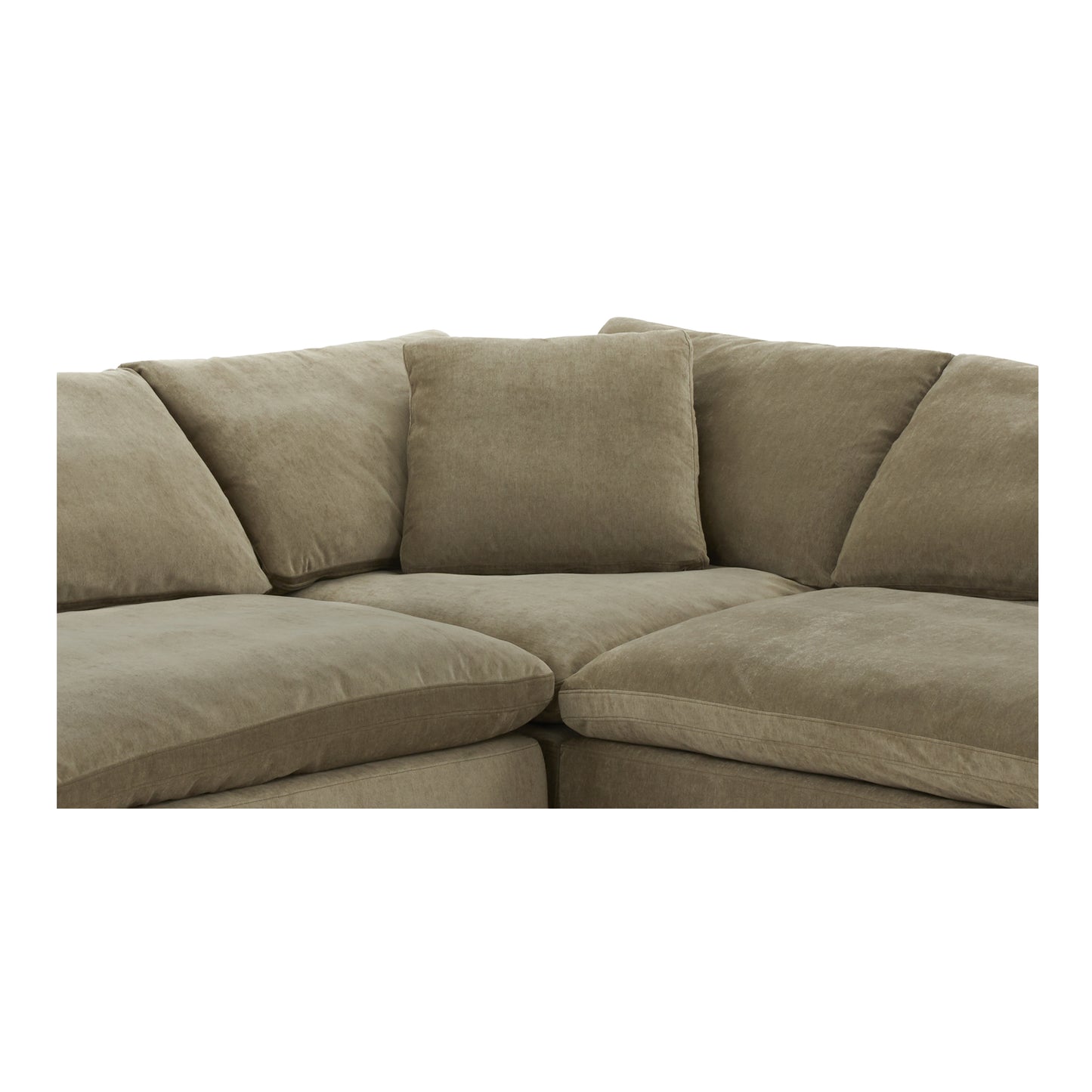 Clay Classic L-Shaped Modular Sectional Desert Sage by Moe's Home