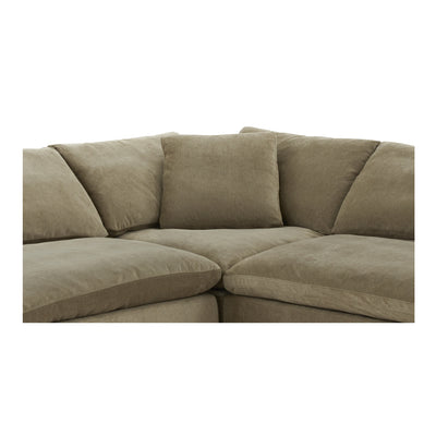 Clay Classic L-Shaped Modular Sectional Desert Sage by Moe's Home