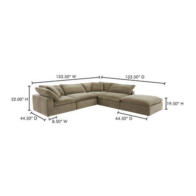 Clay Dream Modular Sectional Desert Sage by Moe's Home