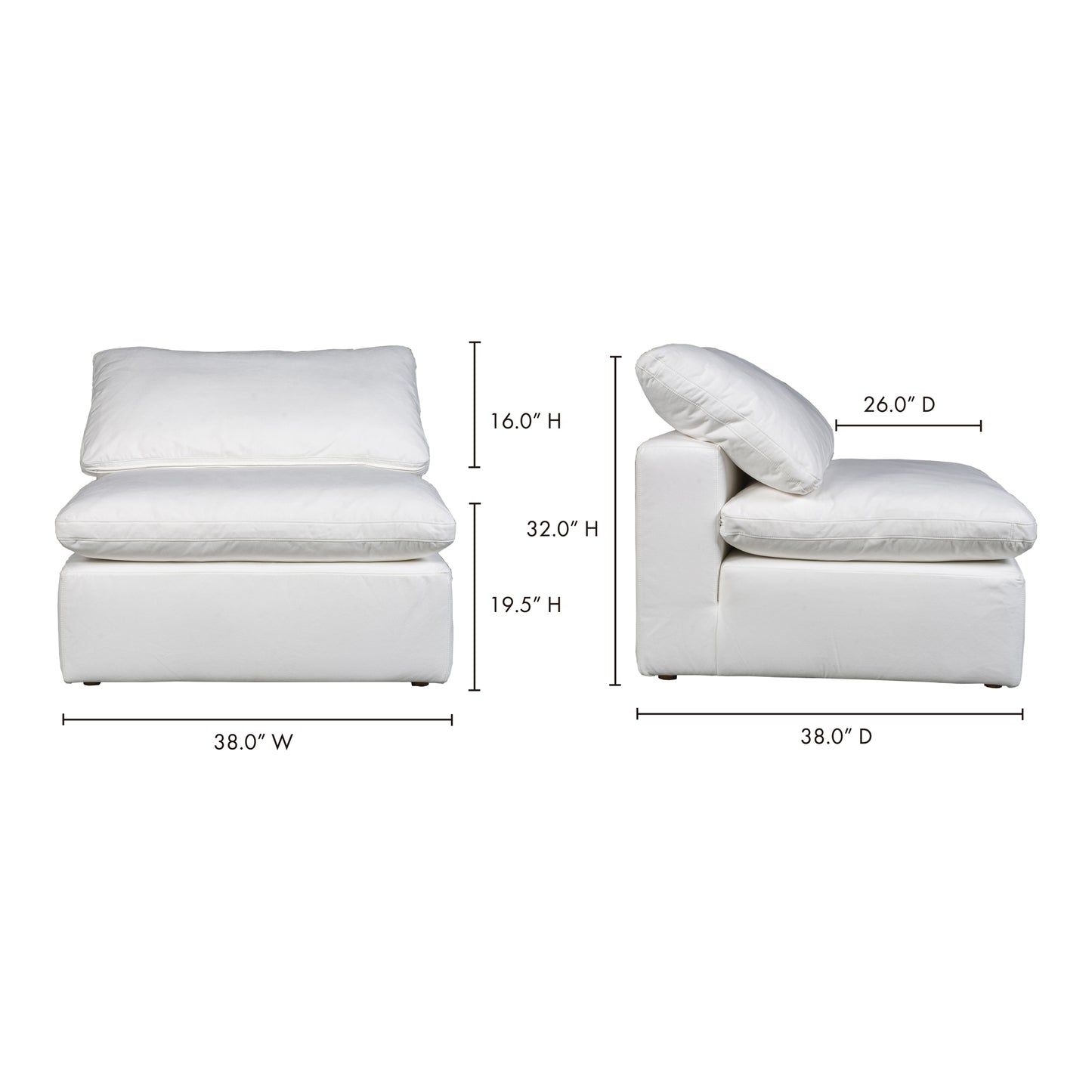 Terra Condo Chair Cream White by Moe's Home