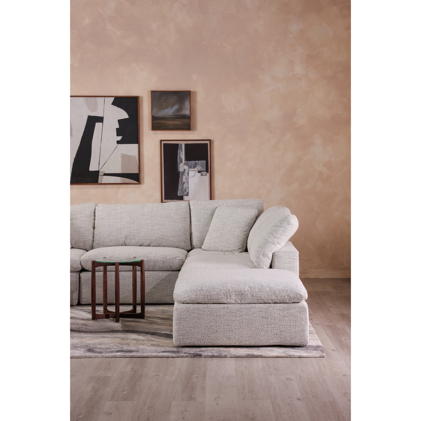 Terra Condo Slipper Chair Coastside Sand by Moe's Home