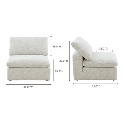 Terra Condo Slipper Chair Coastside Sand by Moe's Home