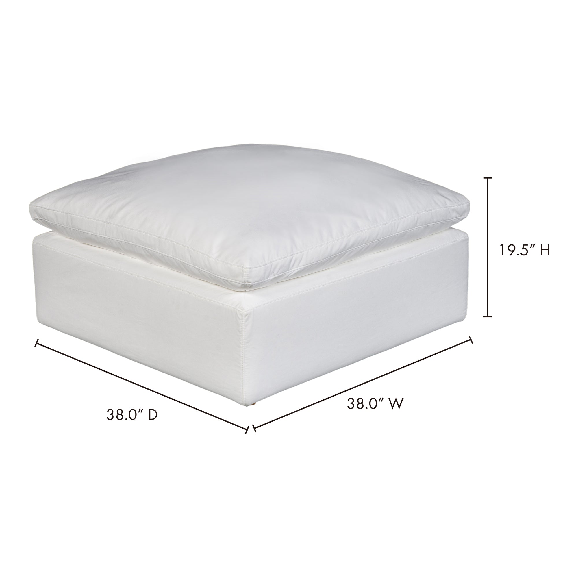 Terra Condo Ottoman Cream White