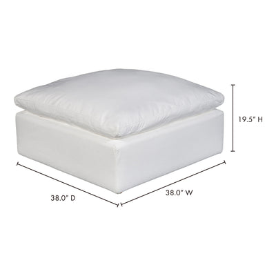 Terra Condo Ottoman Cream White by Moe's Home