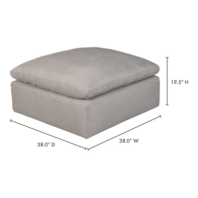 Terra Condo Ottoman Light Grey by Moe's Home