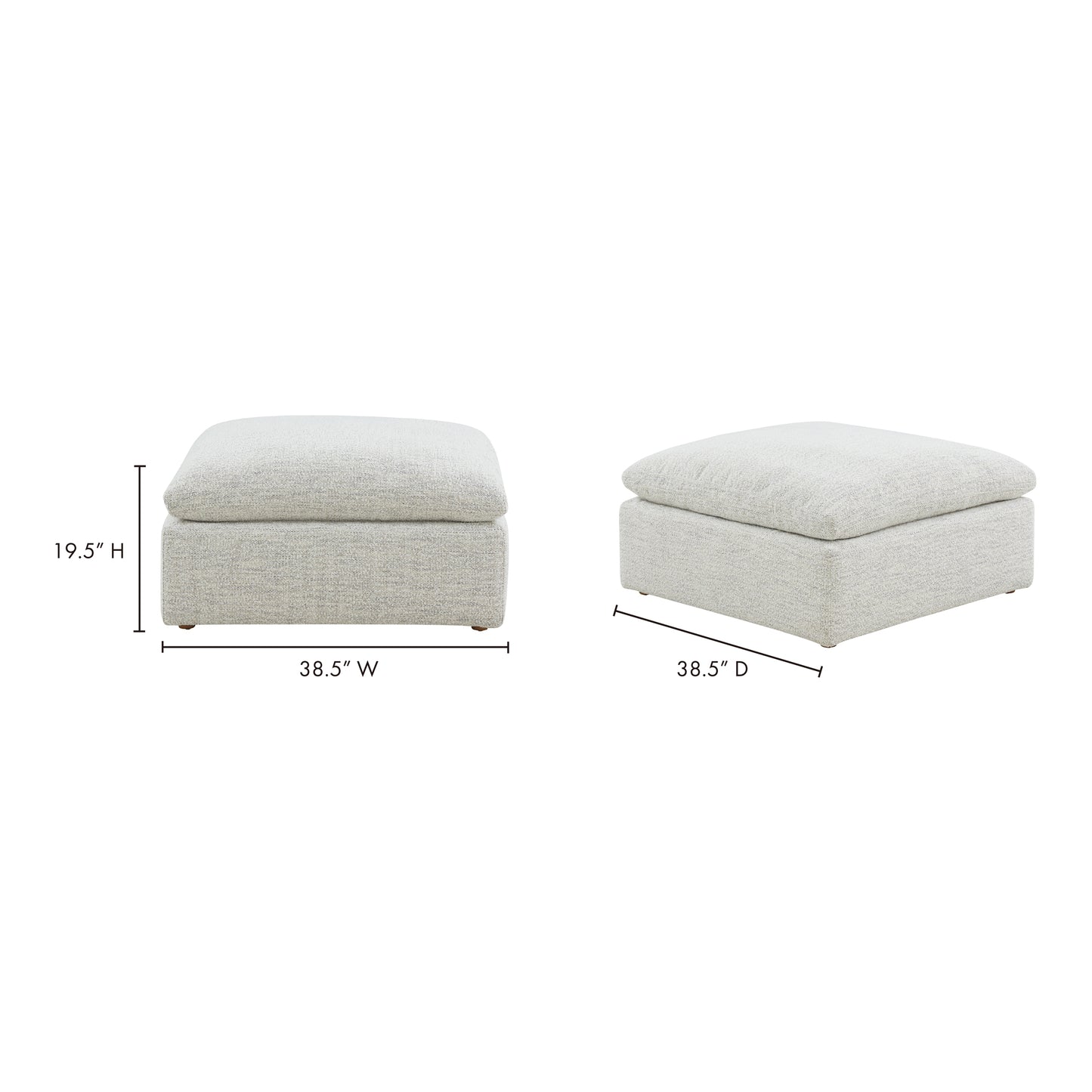 Terra Condo Ottoman Coastside Sand by Moe's Home