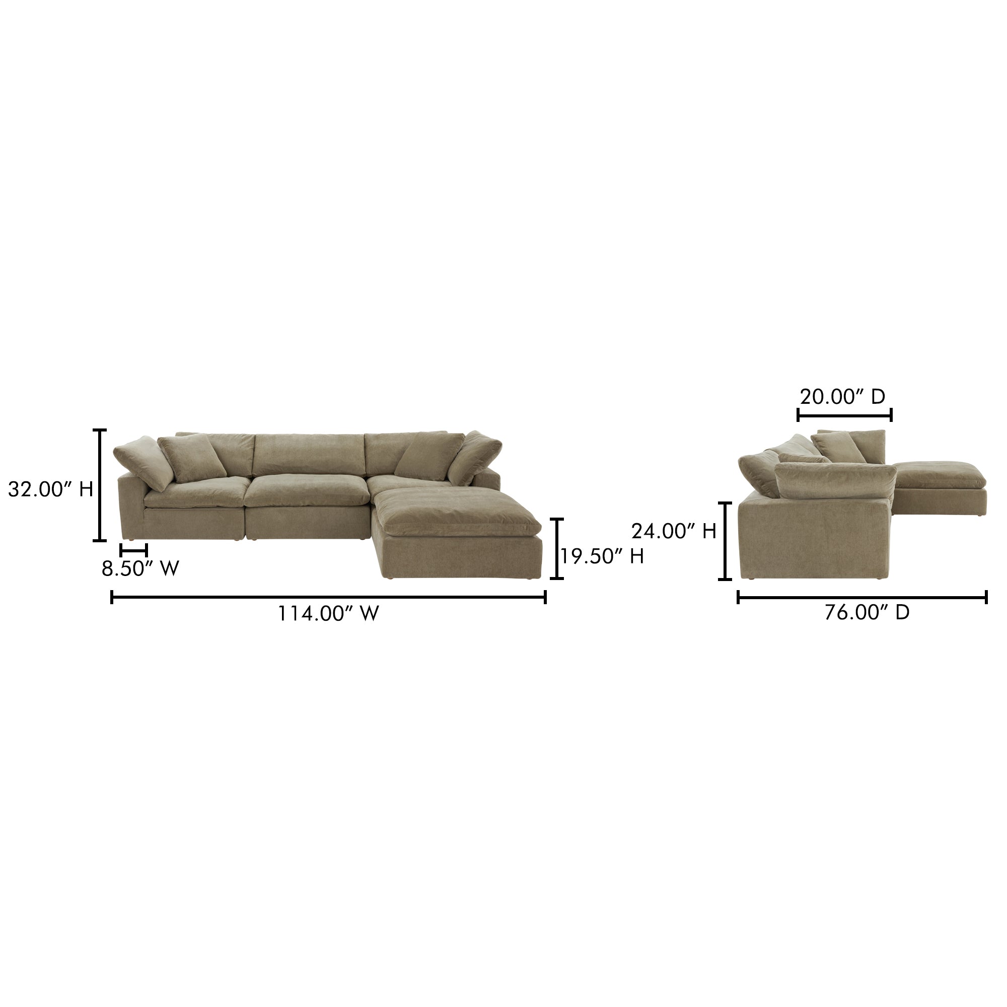 Terra Lounge Modular Sectional Desert Sage