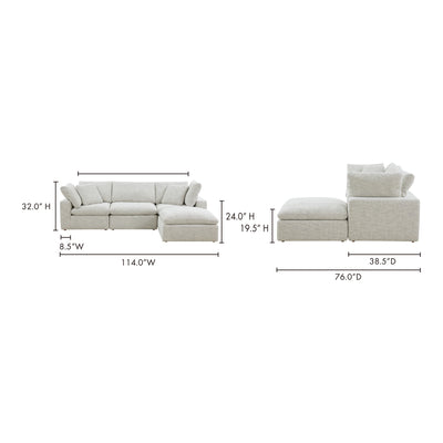 Terra Condo Lounge Modular Sectional Coastside Sand by Moe's Home