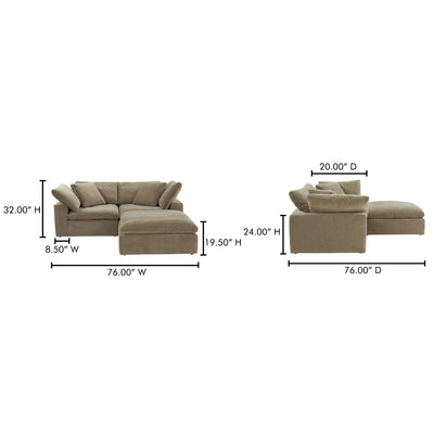 Terra Nook Modular Sectional Desert Sage by Moe's Home